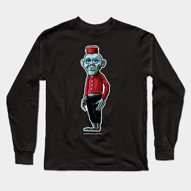 Mad Monster Zombie Long Sleeve T-Shirt by pentoolarts